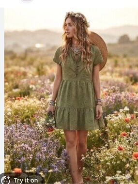 joie green eyelet dress | Dresses | Joie Boho Cottagecore Romantic Floral Silk Lace Trim Drawstring Mini bridesmaid dresses USA delivery
